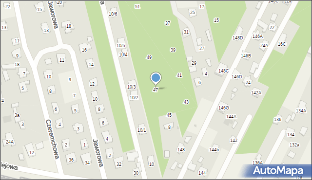 Dąbrowa Chotomowska, Botaniczna, 47, mapa Dąbrowa Chotomowska