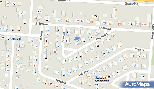 Dąbrowa Górnicza, Bobrowa, 9, mapa Dąbrowa Górnicza