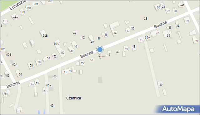 Dąbrowa Górnicza, Boczna, 51, mapa Dąbrowa Górnicza