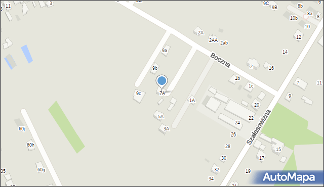 Dąbrowa Górnicza, Boczna, 7A, mapa Dąbrowa Górnicza