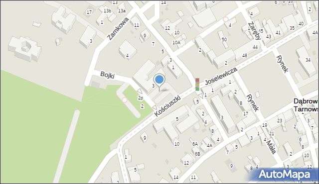 Dąbrowa Tarnowska, Bojki Jakuba, 114, mapa Dąbrowa Tarnowska