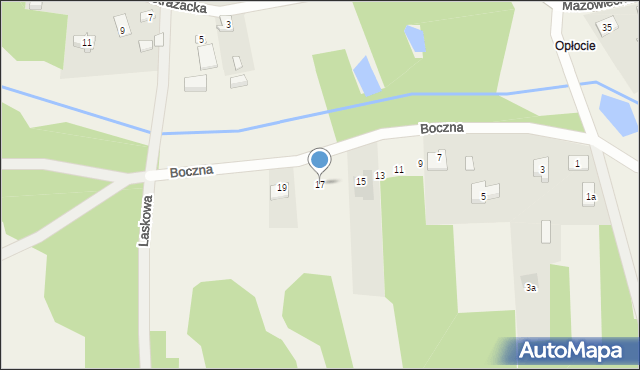 Dąbrówka, Boczna, 17, mapa Dąbrówka