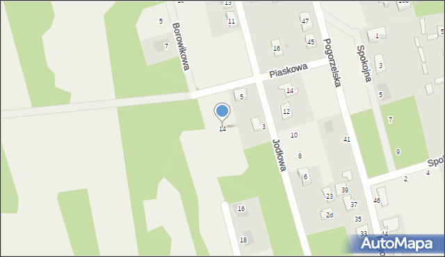 Dąbrówka, Borowikowa, 14, mapa Dąbrówka