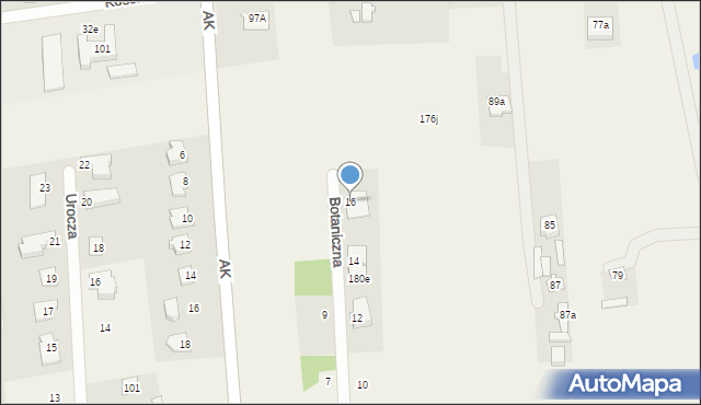 Dębe Wielkie, Botaniczna, 16, mapa Dębe Wielkie