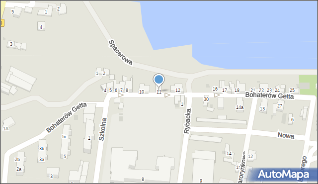 Dobiegniew, Bohaterów Getta, 11, mapa Dobiegniew