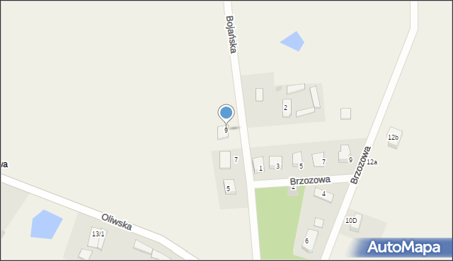 Dobrzewino, Bojańska, 9, mapa Dobrzewino