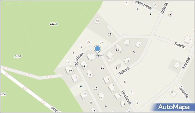 Dolaszewo, Bociania, 13, mapa Dolaszewo