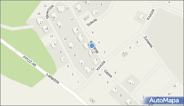 Dolaszewo, Bociania, 3, mapa Dolaszewo