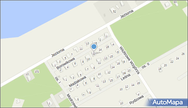 Dominice, Borowikowa, 12, mapa Dominice