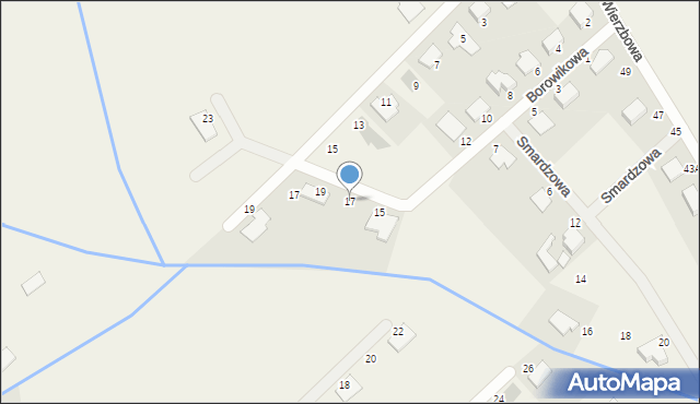 Dopiewiec, Borowikowa, 17, mapa Dopiewiec