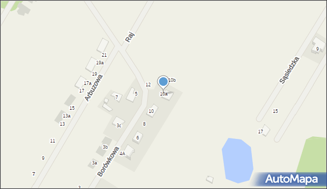 Dosin, Borówkowa, 10a, mapa Dosin