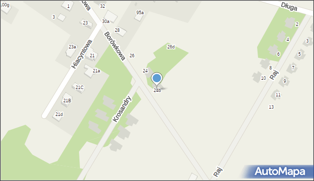 Dosin, Borówkowa, 24b, mapa Dosin