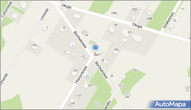 Dosin, Borówkowa, 30a, mapa Dosin