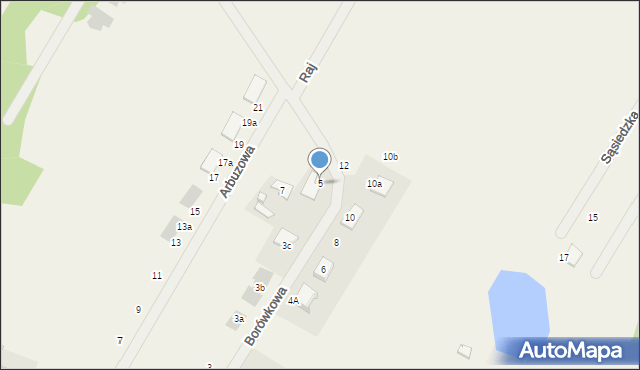 Dosin, Borówkowa, 5, mapa Dosin