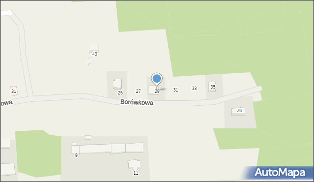 Droszków, Borówkowa, 29, mapa Droszków