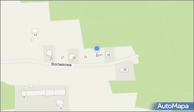 Droszków, Borówkowa, 33, mapa Droszków