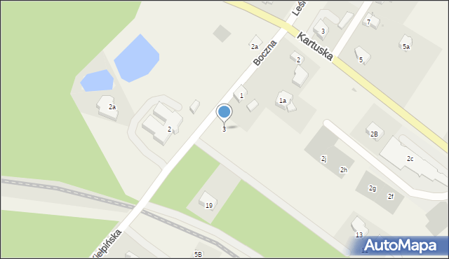 Dzierżążno, Boczna, 3, mapa Dzierżążno