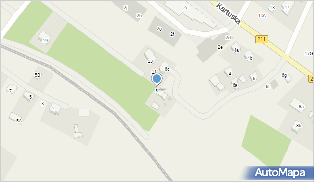 Dzierżążno, Boczna, 5, mapa Dzierżążno