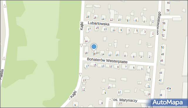 Elbląg, Bohaterów Westerplatte, 16, mapa Elbląga
