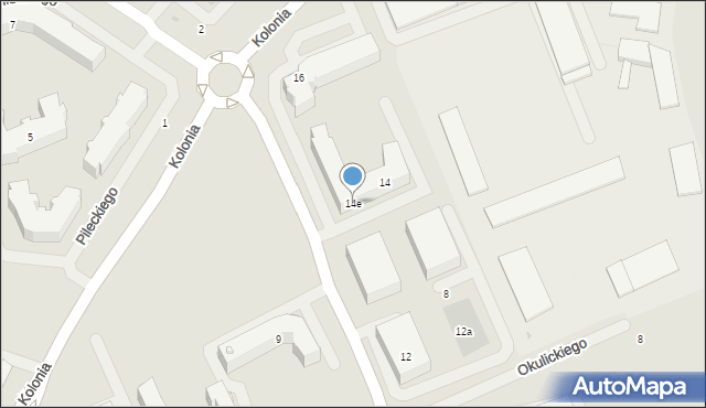 Ełk, Bora-Komorowskiego Tadeusza, gen., 14e, mapa Ełku