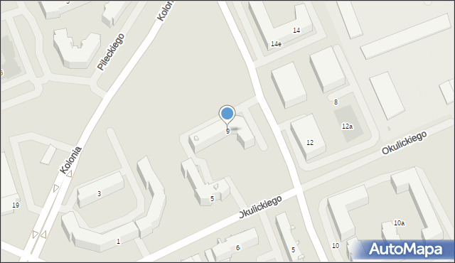 Ełk, Bora-Komorowskiego Tadeusza, gen., 9, mapa Ełku