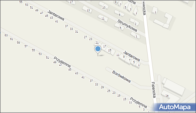 Falenty Duże, Borówkowa, 16, mapa Falenty Duże