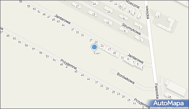 Falenty Duże, Borówkowa, 18, mapa Falenty Duże