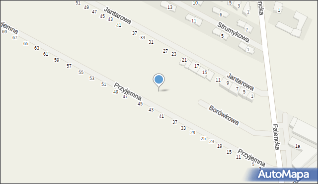 Falenty Duże, Borówkowa, 19, mapa Falenty Duże
