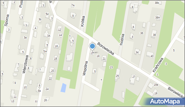 Gałków Mały, Borowiecka, 17, mapa Gałków Mały