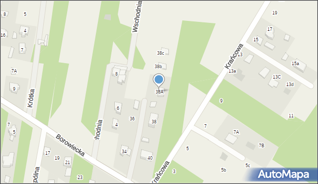 Gałków Mały, Borowiecka, 38A, mapa Gałków Mały