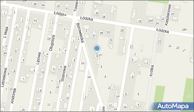 Gałków Mały, Borowiecka, 4, mapa Gałków Mały