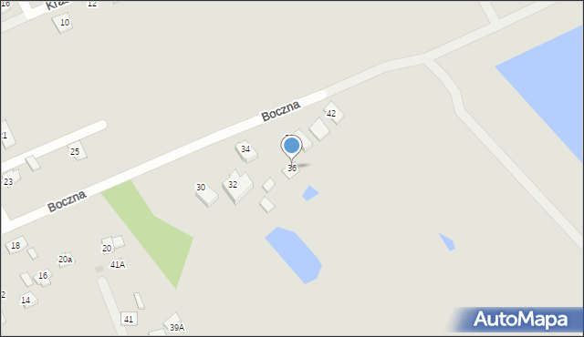 Garwolin, Boczna, 36, mapa Garwolin