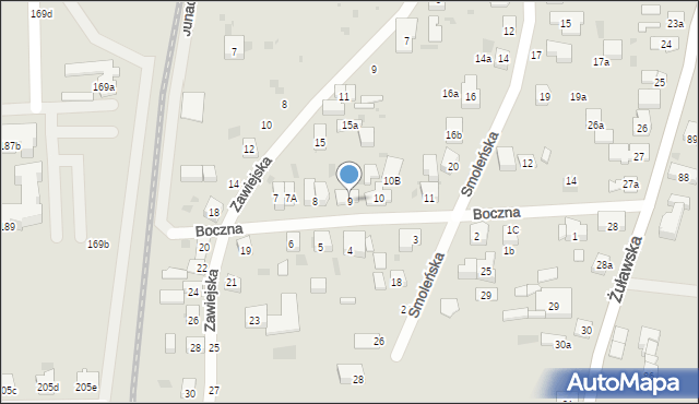 Gdańsk, Boczna, 9, mapa Gdańska