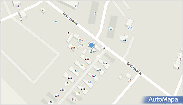 Gdańsk, Borkowska, 12a, mapa Gdańska