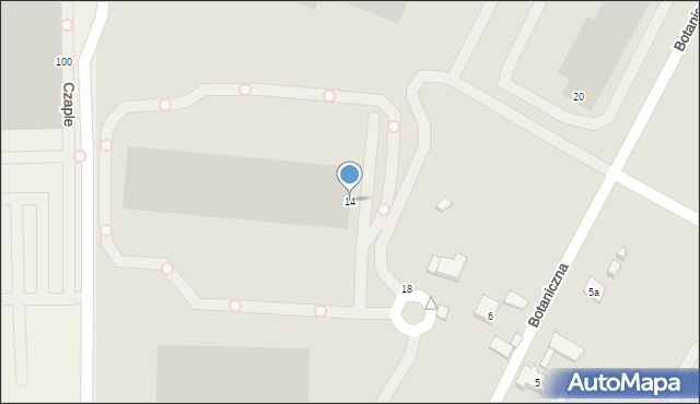 Gdańsk, Botaniczna, 14, mapa Gdańska