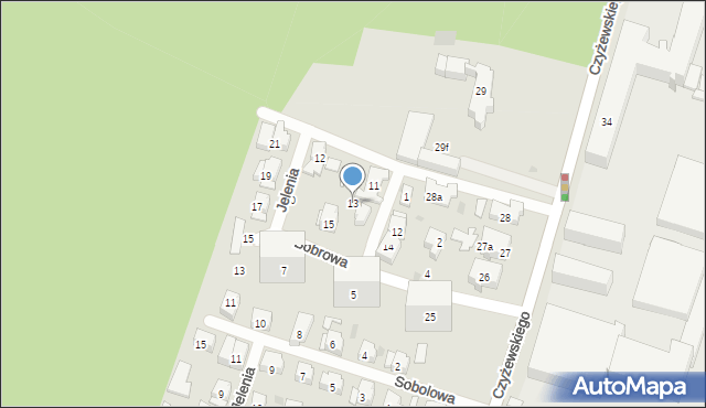 Gdańsk, Bobrowa, 13, mapa Gdańska