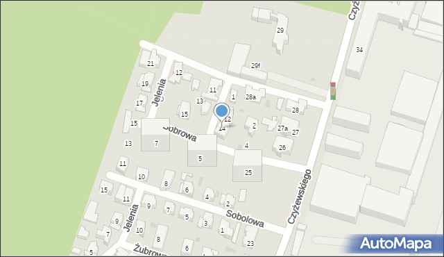 Gdańsk, Bobrowa, 14, mapa Gdańska
