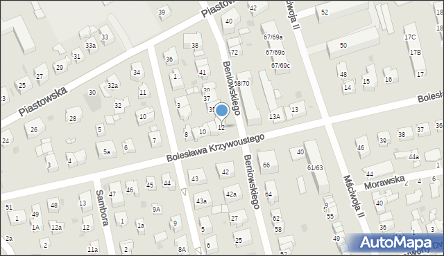 Gdańsk, Bolesława Krzywoustego, 12, mapa Gdańska