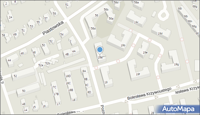 Gdańsk, Bolesława Krzywoustego, 19a, mapa Gdańska