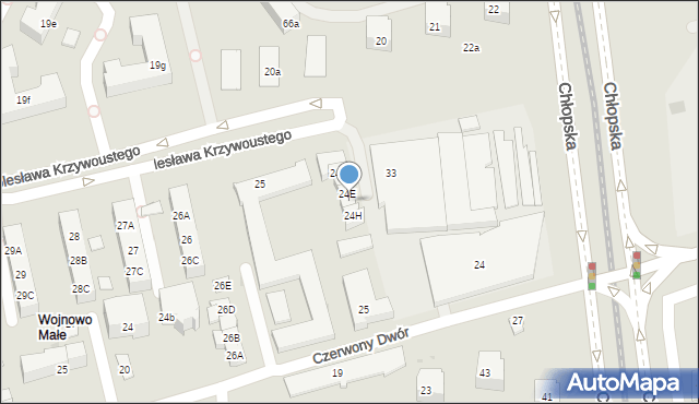 Gdańsk, Bolesława Krzywoustego, 24F, mapa Gdańska