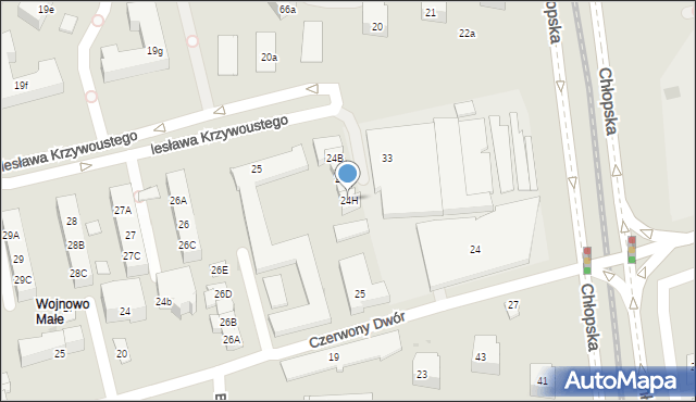 Gdańsk, Bolesława Krzywoustego, 24H, mapa Gdańska