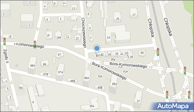 Gdańsk, Bora-Komorowskiego Tadeusza, gen., 30, mapa Gdańska