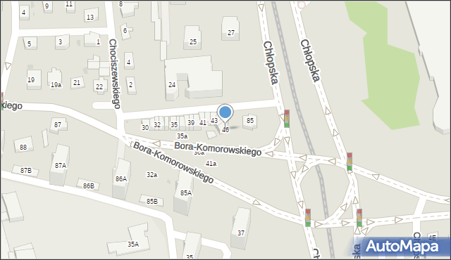 Gdańsk, Bora-Komorowskiego Tadeusza, gen., 46, mapa Gdańska