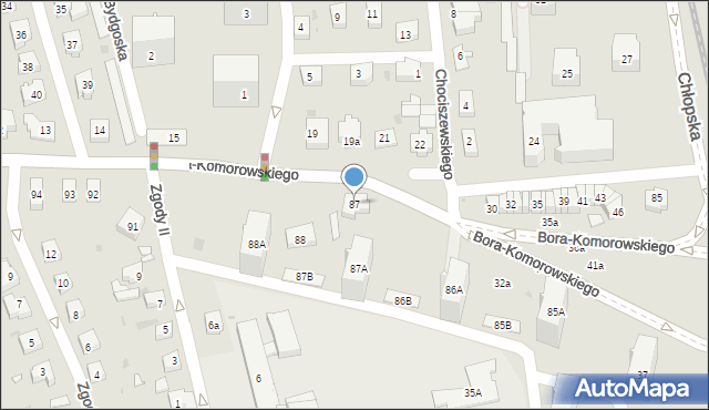 Gdańsk, Bora-Komorowskiego Tadeusza, gen., 87, mapa Gdańska