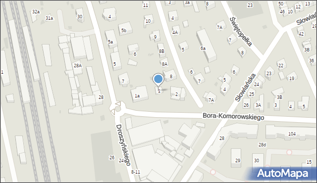 Gdańsk, Bora-Komorowskiego Tadeusza, gen., 1, mapa Gdańska