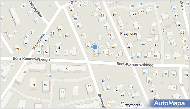 Gdańsk, Bora-Komorowskiego Tadeusza, gen., 6, mapa Gdańska