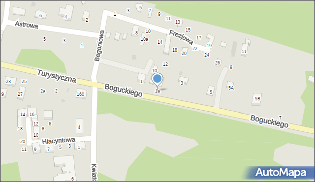 Gdańsk, Boguckiego Mieczysława, 1a, mapa Gdańska