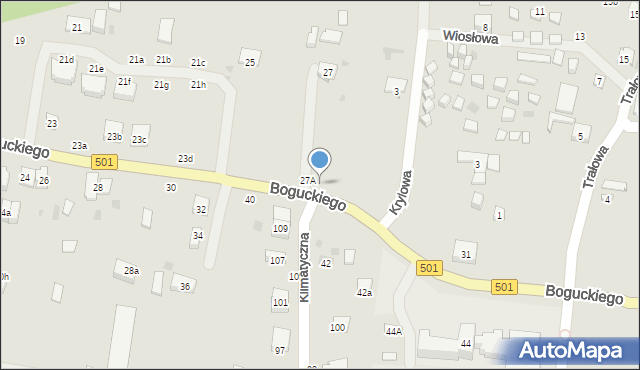 Gdańsk, Boguckiego Mieczysława, 27b, mapa Gdańska