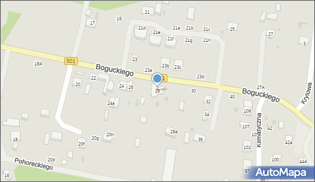 Gdańsk, Boguckiego Mieczysława, 28, mapa Gdańska