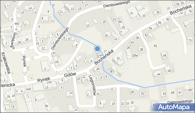 Gdów, Bocheńska, 11, mapa Gdów